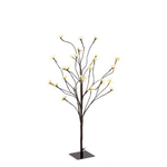 Bizzotto Albero di Natale artificiale marrone 600 microLED classico