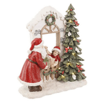 Bizzotto Casa Marien Babbo Natale con bambini 22x22.5H e LED