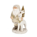 Bizzotto Decorazione Connie Babbo Natale bianco con renna