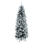 Bizzotto Albero di Natale Slim Dresda Innevato Altezza 240cm con 1196 Rami