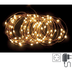 Bizzotto Stringa Luminosa 300 MicroLED Lux Classiche con Filo Rame IP44 (12 Pezzi)