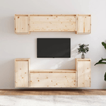 VidaXL Mobili TV 6 pz in Legno Massello di Pino