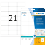 HERMA Special - Permanent selbstklebende, matte, beschichtete Adressetiketten aus Papier - weiß - 63
