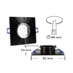 Trade Shop Traesio-porta Faretto Da Incasso Quadrato Supporto Per Luci Faretti Gu10 Portafaretto P9 -