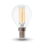 Trade Shop Traesio-lampadina Led G45 A Filamento E14 Sfera Luce Naturale Fredda Calda 4 W G45-t -