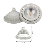 Trade Shop Traesio-faretto Lampada A Led Cob Gu10 20w Ar111 1800lumen Luce Calda Fredda Colore -