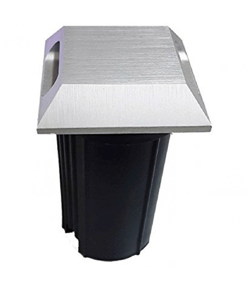 Trade Shop Traesio-faretto Led Segnapassi Da Incasso Pavimento Muro 3w 270lm 240v Ip65 Acciaio - -bianco Freddo      -