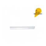 Trade Shop Traesio-plafoniera Led Neon T5 Sottopensile Vetro Trasparente 18 Watt 90 Cm -