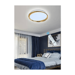 Trade Shop Traesio-plafoniera Led 48 W Oro Dimmerabile In Metallo Acrilico Luce 4000k 6500k C1 -