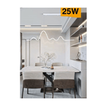 Trade Shop Traesio-lampadario Sospensione Led Moderno Onda Sfalsata 25w Luce 6500k 3000k 4000k B73b - -bianco Naturale      -