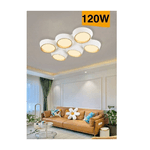 Trade Shop Traesio-plafoniera A Led 120 W Soffitto 6 Cerchi Irregolari Luce 4000k 6500k 3000k C51-b -