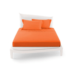 Trade Shop Traesio-completo Da Letto Matrimoniale Tinta Unita Lenzuola Coordinato Copricuscini - Bianco