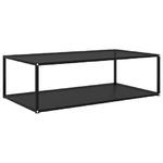 VidaXL 322903 vidaXL Coffee Table Black 120x60x35 cm Tempered Glass