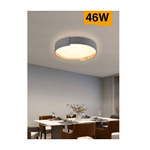 Trade Shop Traesio-plafoniera Led Grigio 46 W Moderno Soffitto Rotonda Luce 4000k 3000k 6500k C49-g -