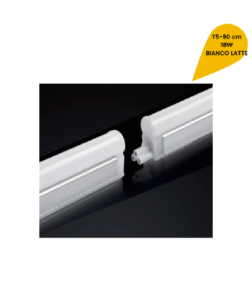 Trade Shop Traesio-plafoniera Led Neon T5 Sottopensile Opaco Vari Toni Luce 18 Watt 90cm - -bianco Naturale      -