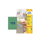 Avery Zweckform L6049 - Abziehbare Etiketten - grün - 25,4 x 10 mm - 3780 Etikett(en) (20 Bogen x 189