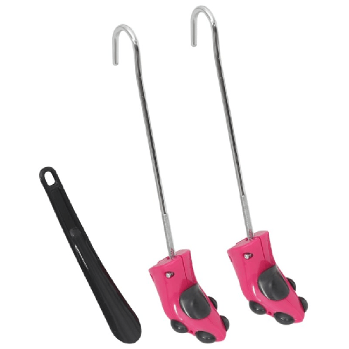 VidaXL Allargatore per Stivali con Calzascarpe Rosa EU 34-40 Plastica