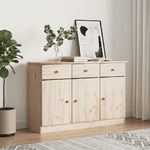 VidaXL Credenza ALTA 112x35x73 cm in Legno Massello di Pino