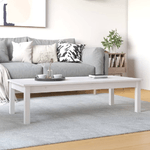 VidaXL Tavolino da Salotto Bianco 110x50x30 cm Legno Massello di Pino