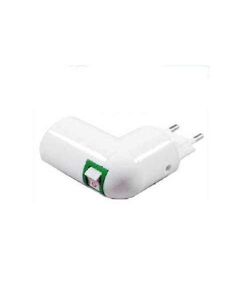 Trade Shop Traesio-porta Lampada Adattatore Attacco E27 O E14 Con Interruttore Portalampada Spina -       -e14-