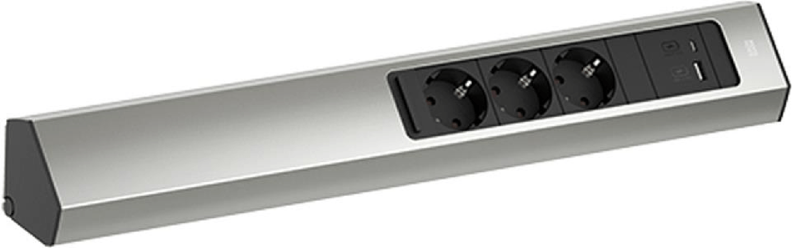Bachmann CASIA 2 3xCEE7/3 1xUSB A/C 22W 2,0m AEH aspetto acciaio inossidabile