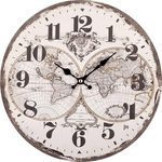 Lowell Orologio Parete Hold Style Cassa in Mdf Quadrante Anticato Diamertro 33.5cm