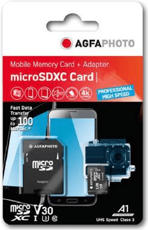 Agfaphoto Scheda di memoria AgfaPhoto 10613 128 GB MicroSDXC UHS-I Classe 10 (10613)
