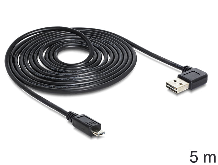 Delock-Cavo-EASY-USB-2.0-tipo-A-maschio-angolato-sinistra-destra--USB-2.0-tipo-Micro-B-maschio-5-m