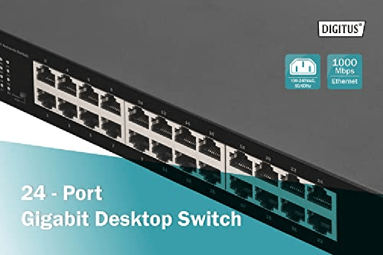 Switch-di-rete-Gigabit-24-porte-Digitus---Non-gestito-senza-ventola