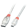 Lindy-41780-cavo-USB-02-m-USB-2.0-USB-A-Mini-USB-B-Trasparente--Usb-2.0-Cable-A---Mini-B-0.2M---Warranty-120M-