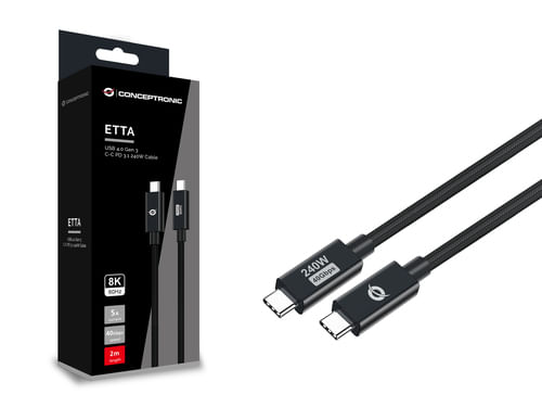 Conceptronic-ETTA04B20-cavo-USB-USB4-Gen-3x2-2-m-USB-C-Nero