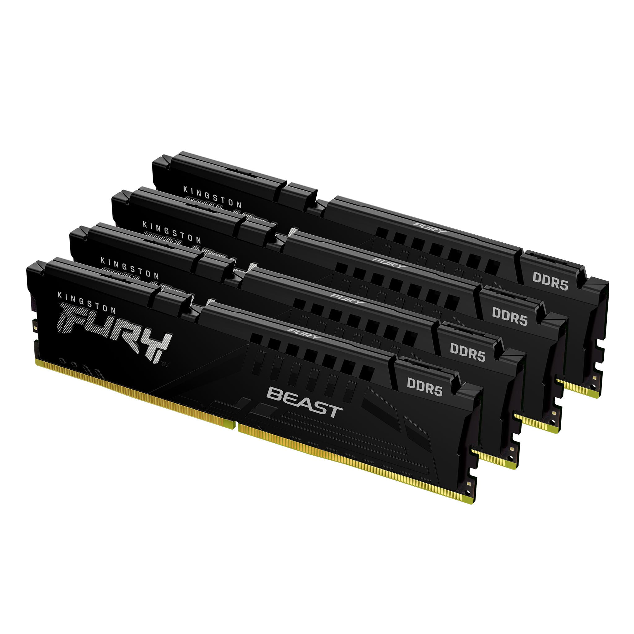 Kingston Technology FURY Beast 128 GB 5200 MT/s DDR5 CL40 DIMM Kit da 4 Black XMP (Kingston FURY Beast - DDR5 - kit - 12
