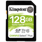 Kingston Technology Scheda SDXC Canvas Select Plus 100R C10 UHS-I U3 V30 da 128GB