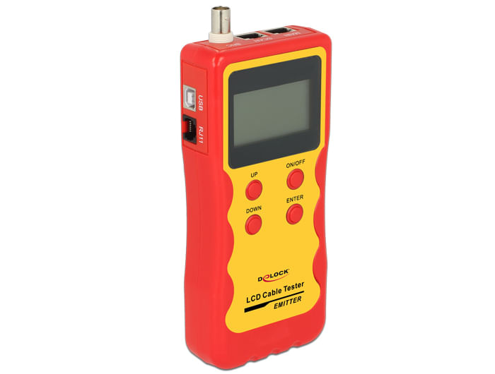 Delock Tester per cavi LCD RJ45 / RJ12 / BNC / USB