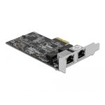 Delock Scheda PCI Express x2 su 2 x RJ45 25 Gigabit LAN RTL8125