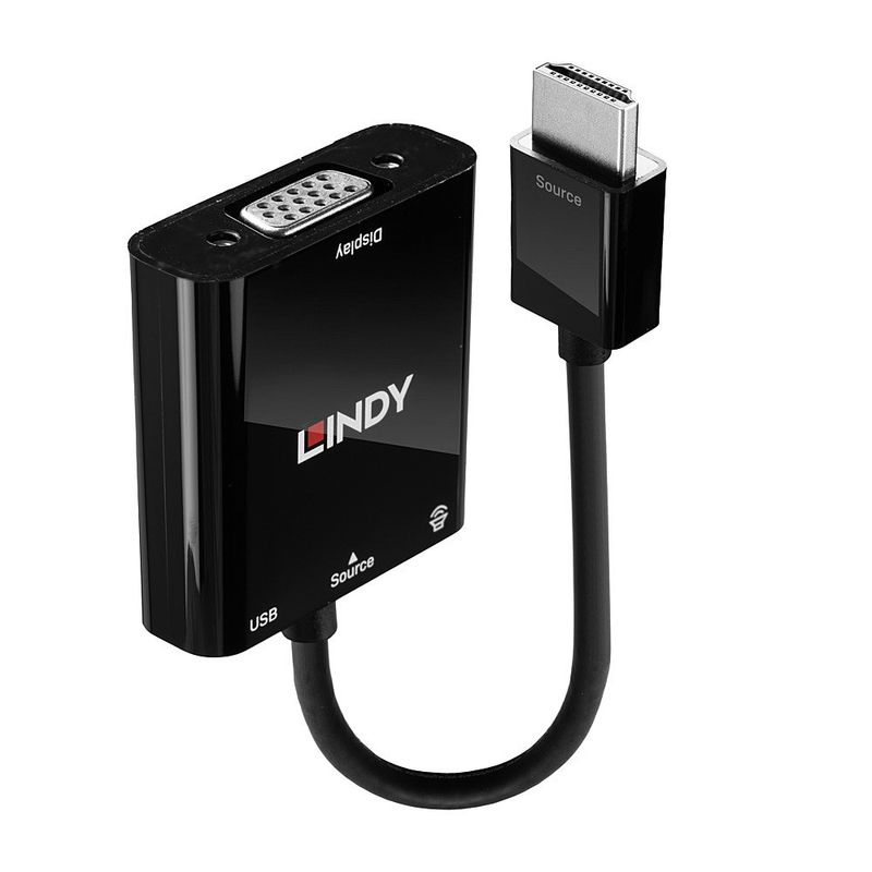 Lindy-38285-cavo-e-adattatore-video-01-m-HDMI-tipo-A--Standard--VGA--D-Sub--Nero