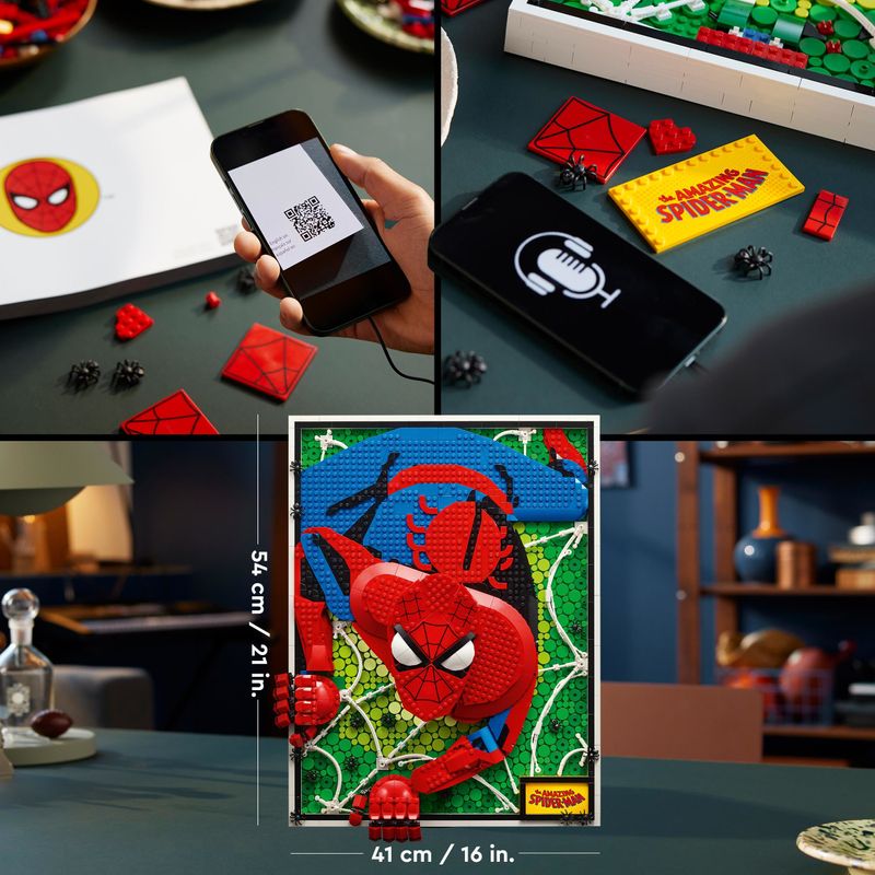LEGO-ART-31209-The-Amazing-Spider-Man-Canvas-3D-Costruibile-Regalo-per-Adolescenti-e-Adulti-Fan-dei-Fumetti-e-dei-Supereroi