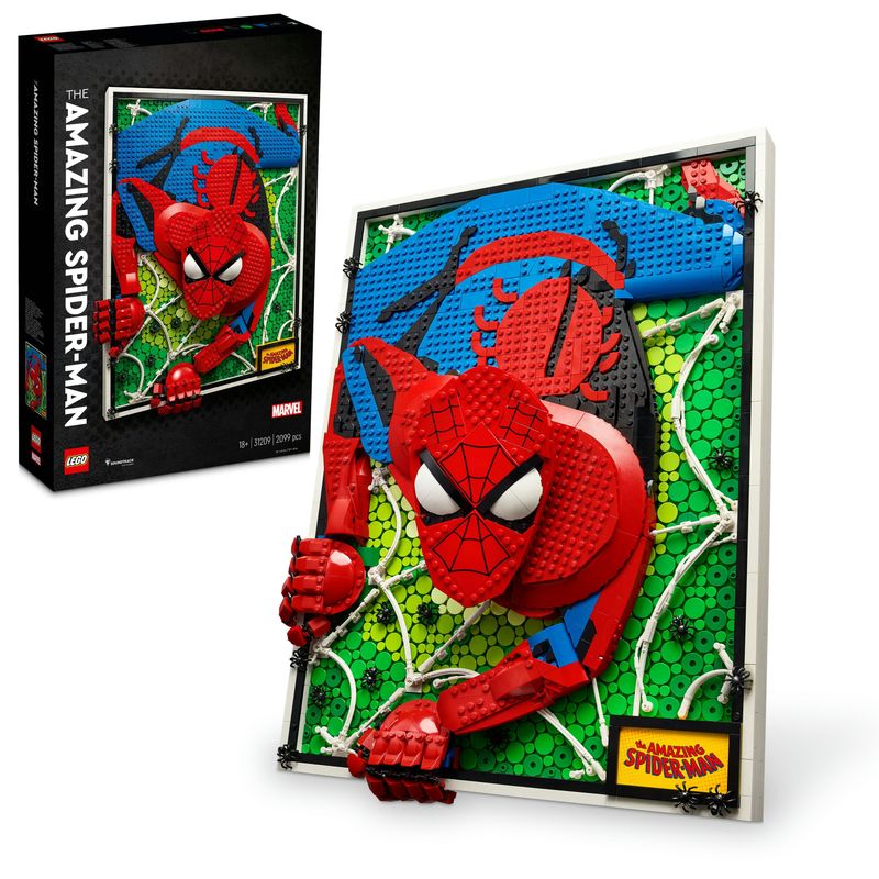 LEGO-ART-31209-The-Amazing-Spider-Man-Canvas-3D-Costruibile-Regalo-per-Adolescenti-e-Adulti-Fan-dei-Fumetti-e-dei-Supereroi