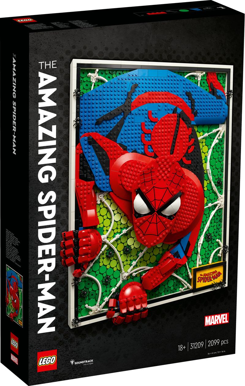 LEGO-ART-31209-The-Amazing-Spider-Man-Canvas-3D-Costruibile-Regalo-per-Adolescenti-e-Adulti-Fan-dei-Fumetti-e-dei-Supereroi