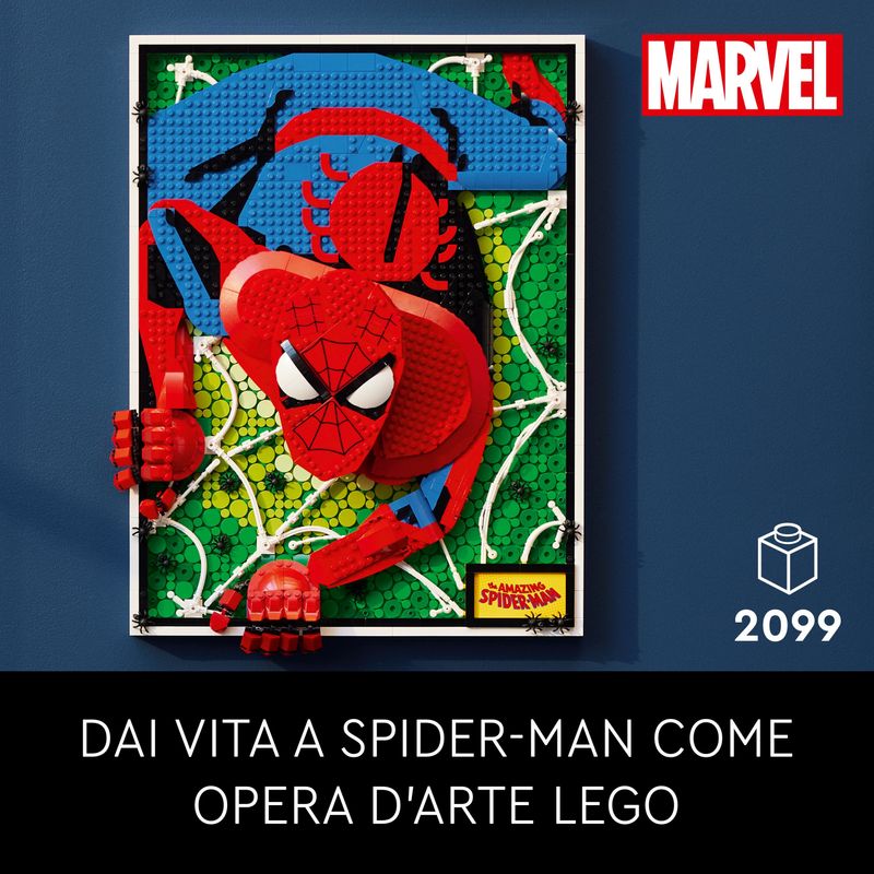 LEGO-ART-31209-The-Amazing-Spider-Man-Canvas-3D-Costruibile-Regalo-per-Adolescenti-e-Adulti-Fan-dei-Fumetti-e-dei-Supereroi