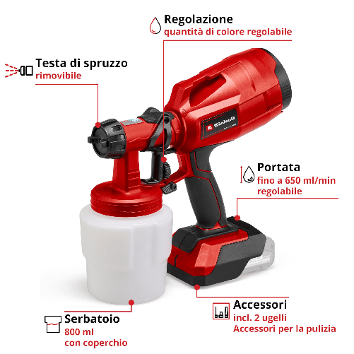 Einhell-TC-SY-18-60-Li-Solo---Sistema-Verniciatura-a-Spruzzo-Portatile