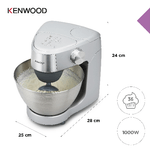 Kenwood-KHC29.P0SI-Impastatrice-Planetaria-Prospero--Ciotola-43L-Frullatore-in-vetro-12L-con-lame-dischi-in-acciaio-da-14L-Spremiagrumi-Tritacarne-Centrifuga-3-utensili-Silver