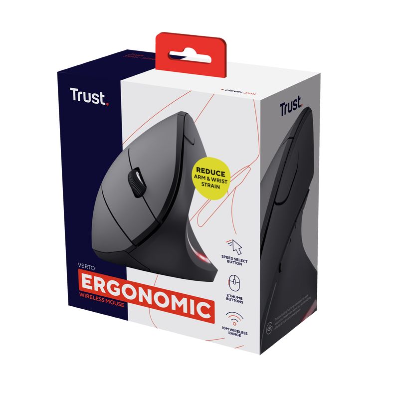 Trust-Verto-mouse-Ufficio-Mano-destra-RF-Wireless-Ottico-1600-DPI