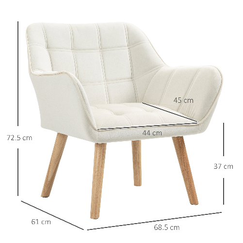 HOMCOM-Poltrona-Design-Scandinava-in-Legno-ed-Effetto-Velluto-Crema-per-Soggiorno-o-Ufficio-68.5x61x72.5-cm