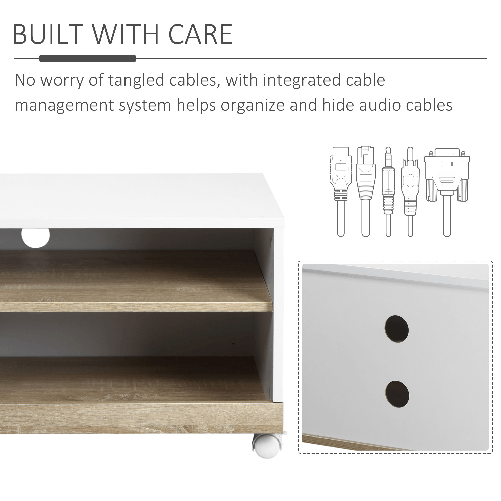 HOMCOM-Carrello-Porta-TV-con-1-Anta-e-Vani-Aperti-Mobile-per-TV-fino-42---con-Ruote-80x45x39.5cm