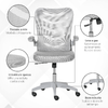Vinsetto-Sedia-da-Ufficio-Ergonomica-Poltrona-Girevole-Altezza-Regolabile-e-Braccioli-Sollevabili-58.5x58x94.5-103.5cm-Grigio