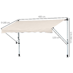 Outsunny-Tenda-da-Sole-a-Bracci-4x1.2m-con-Manovella-e-Struttura-Telescopica-Cachi