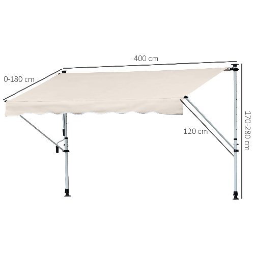 Outsunny-Tenda-da-Sole-a-Bracci-4x1.2m-con-Manovella-e-Struttura-Telescopica-Cachi