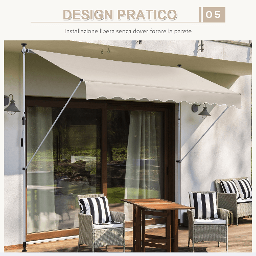 Outsunny-Tenda-da-Sole-a-Bracci-4x1.2m-con-Manovella-e-Struttura-Telescopica-Cachi