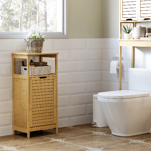 kleankin-Mobiletto-Bagno-con-Cesto-Multiuso-per-Bucato-e-Giocattoli-in-MDF-e-Bambu-40x30x86.5cm